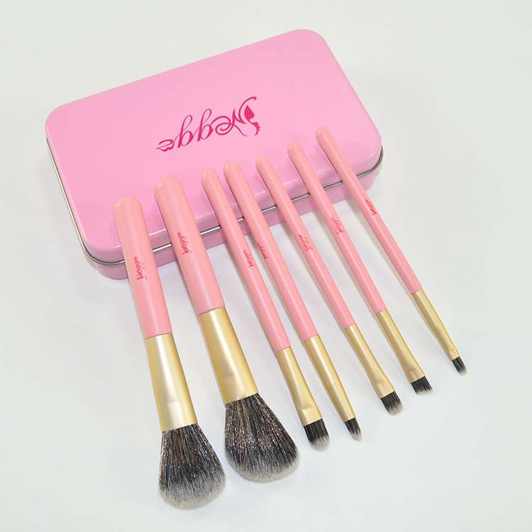 7pcs Cheek Cosmetic Tools  Nylon Hair Pink Natural Makeup Brush